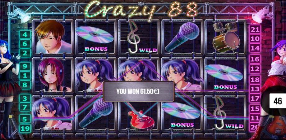Crazy 88 - a Japanese Anime style slot