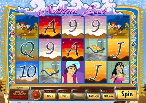Aladdin's loot slot game by Saucify