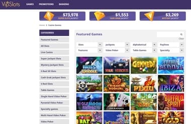 Play Casino Games at VIP Slots Casino