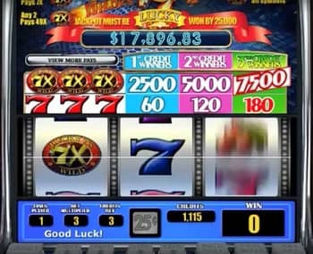 7x Lucky Sevens Classic 3 Reel Slot