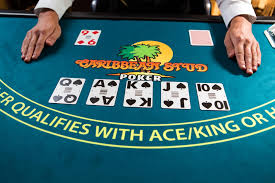Online Caribbean Stud Poker table