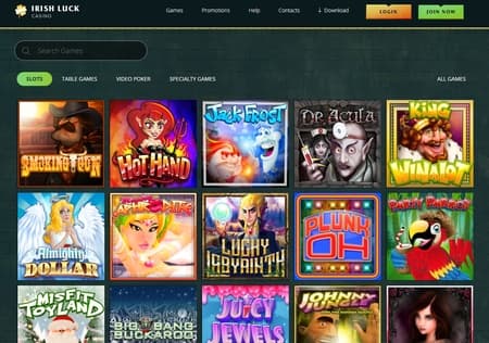 Irish Luck Casino Homepage