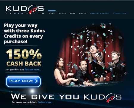 Kudos Casino Homepage