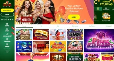 Lucky Bird Casino Homepage