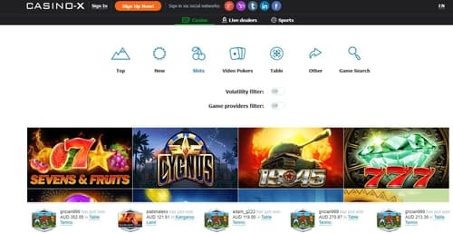 Casino X Online Games
