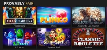 CryptoFairPlay Casino Provably Fair Games