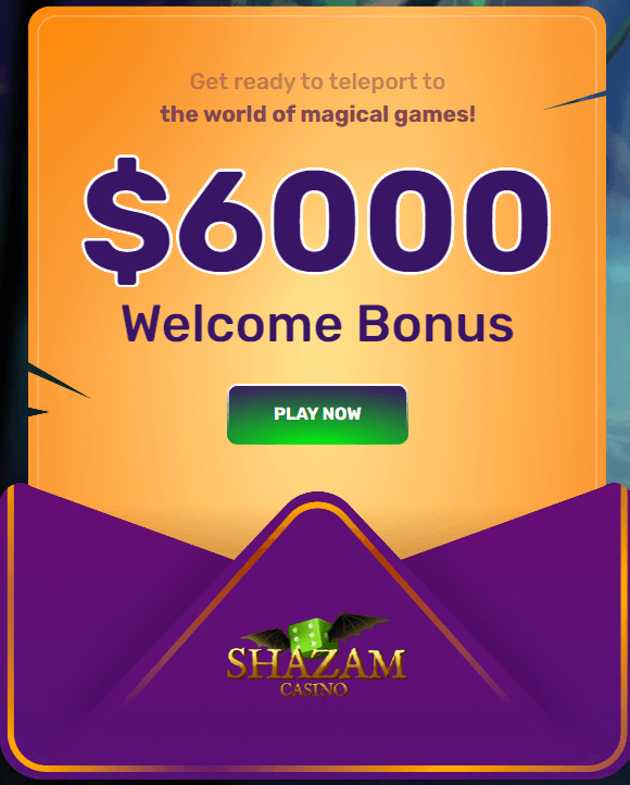 Shazam Casino Real Money Welcome Package