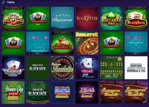 Andromeda Casino table games
