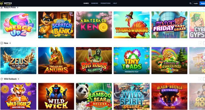 Ripper Casino online pokies screenshot