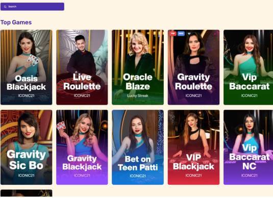 Let’s Lucky Casino live games screenshot