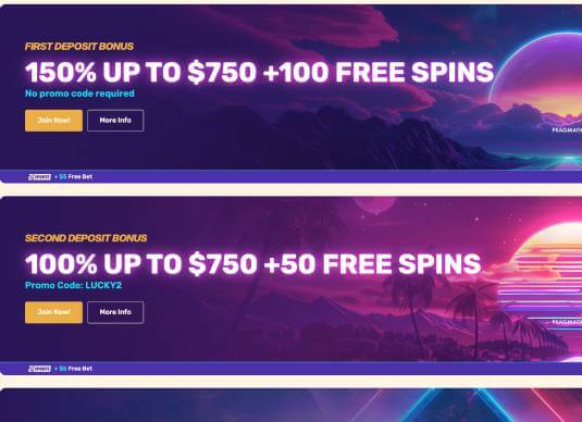 Let’s Lucky Casino promotions screenshot
