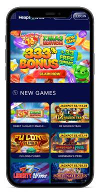 Heaps O Wins Casino mobile screenshot