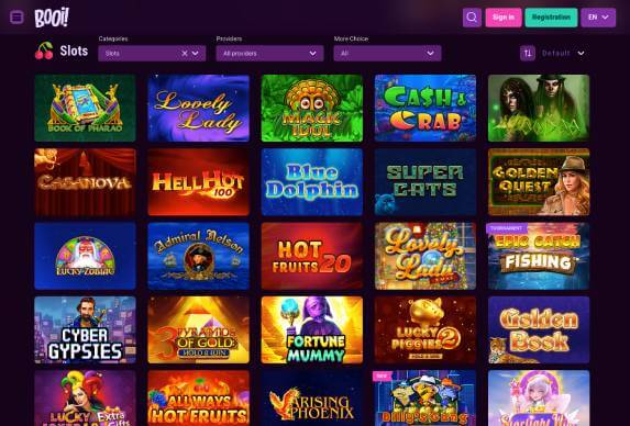 Booi Casino online pokies screenshot