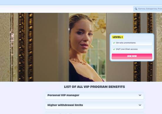 OnlySpins Casino VIP screenshot