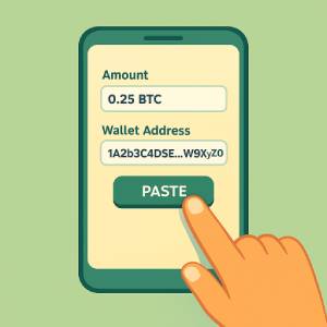 Paste your wallet address into the casino withdrawal form