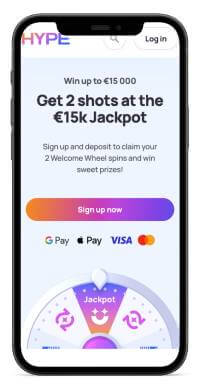 HyperKasino mobile screenshot