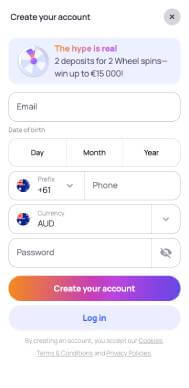 HyperKasino signup screenshot