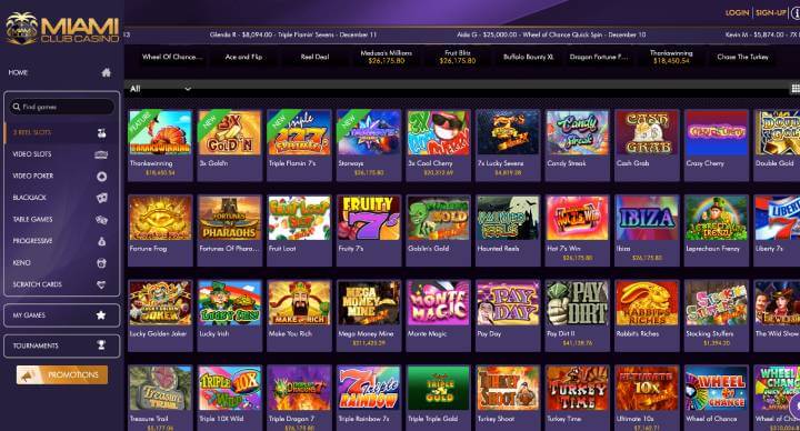 Miami Club Casino online pokies screenshot