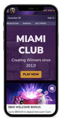Miami Club Casino mobile screenshot